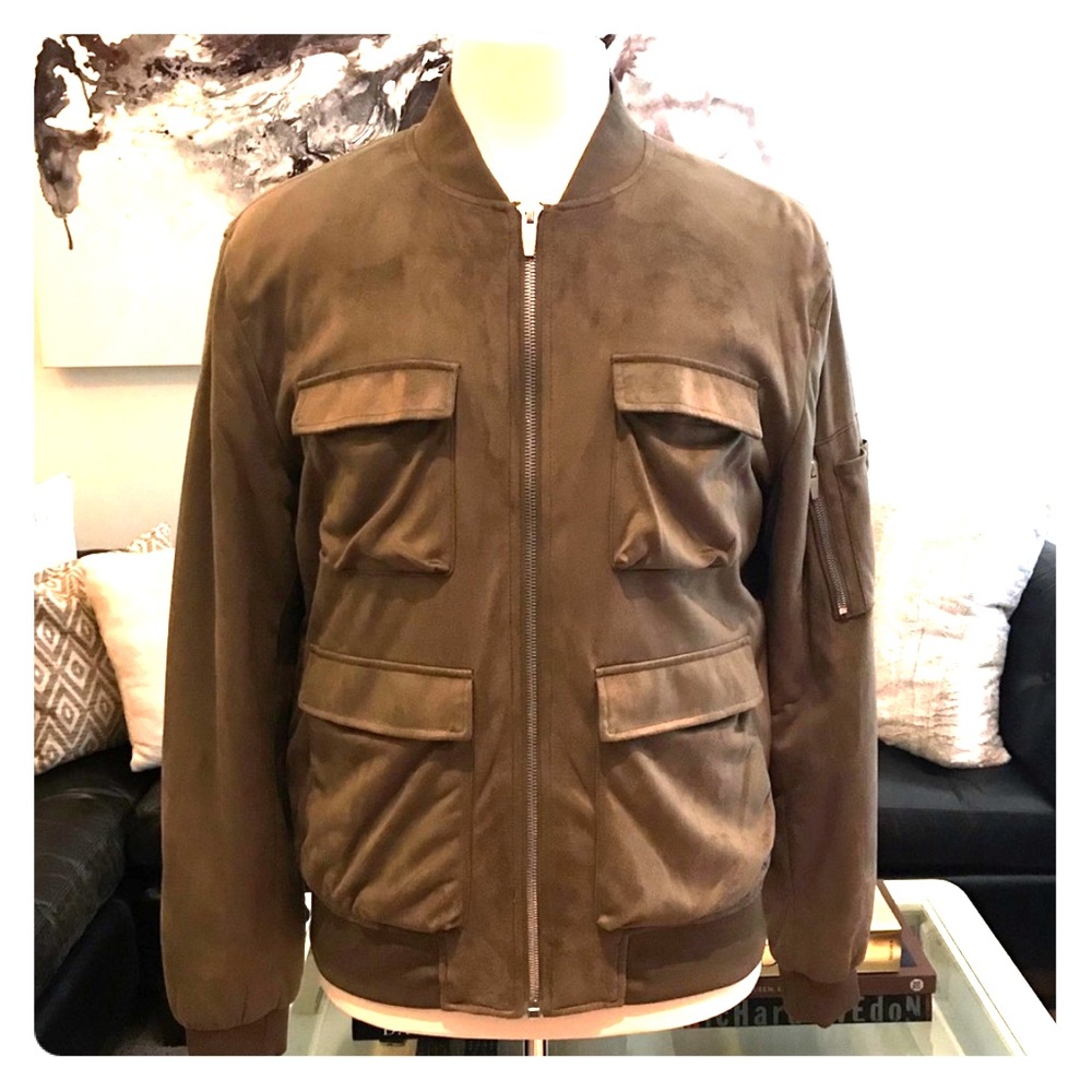 ZARA Men’s “Flight” Jacket. Olive Green. XXL